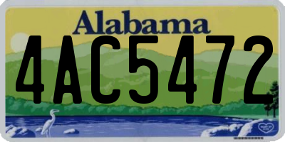 AL license plate 4AC5472