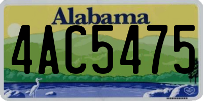 AL license plate 4AC5475