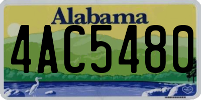 AL license plate 4AC5480
