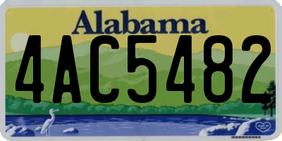 AL license plate 4AC5482