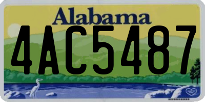 AL license plate 4AC5487