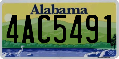 AL license plate 4AC5491