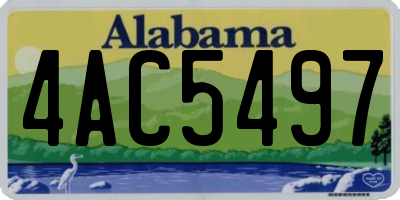 AL license plate 4AC5497