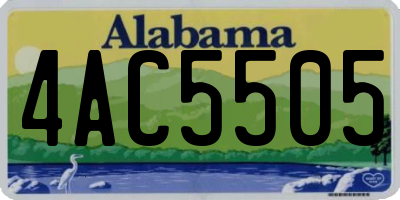 AL license plate 4AC5505