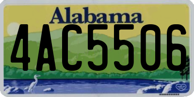 AL license plate 4AC5506