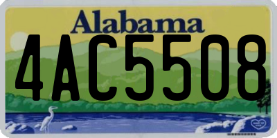 AL license plate 4AC5508