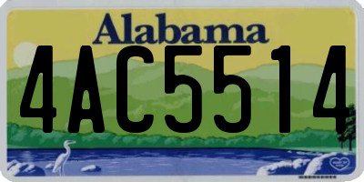 AL license plate 4AC5514