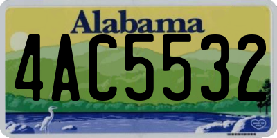 AL license plate 4AC5532