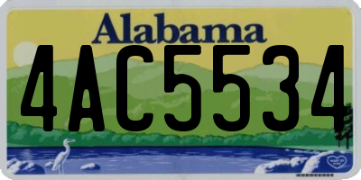 AL license plate 4AC5534