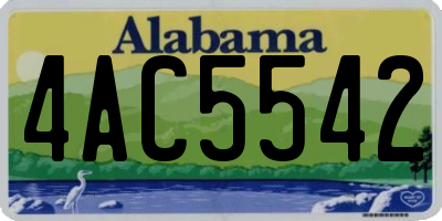 AL license plate 4AC5542