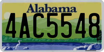 AL license plate 4AC5548