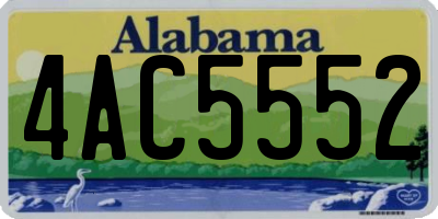 AL license plate 4AC5552