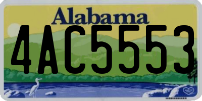 AL license plate 4AC5553