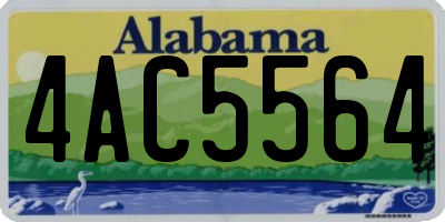 AL license plate 4AC5564