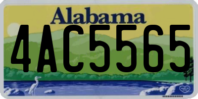 AL license plate 4AC5565