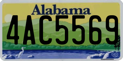 AL license plate 4AC5569