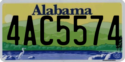 AL license plate 4AC5574