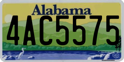 AL license plate 4AC5575