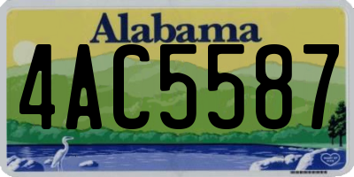 AL license plate 4AC5587
