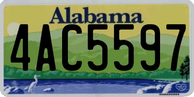AL license plate 4AC5597