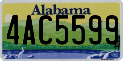 AL license plate 4AC5599