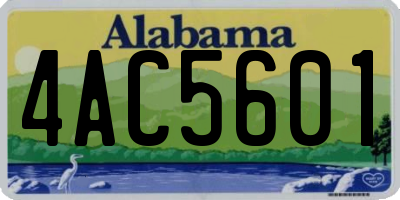 AL license plate 4AC5601