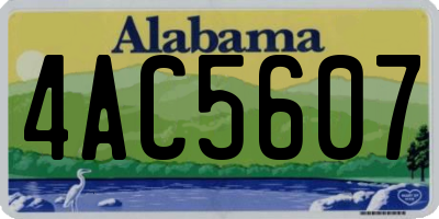 AL license plate 4AC5607