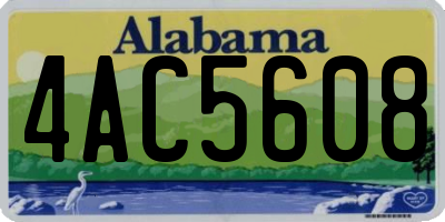 AL license plate 4AC5608