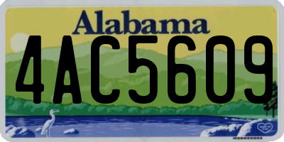 AL license plate 4AC5609