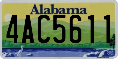 AL license plate 4AC5611
