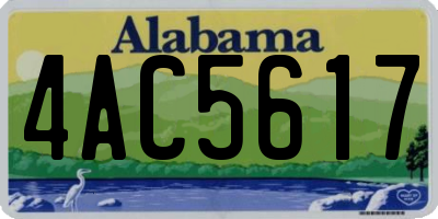AL license plate 4AC5617
