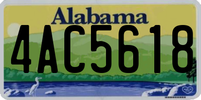 AL license plate 4AC5618