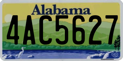 AL license plate 4AC5627