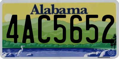 AL license plate 4AC5652