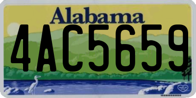 AL license plate 4AC5659