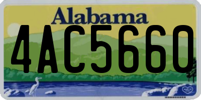 AL license plate 4AC5660