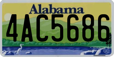 AL license plate 4AC5686