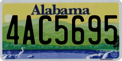 AL license plate 4AC5695