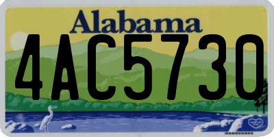 AL license plate 4AC5730