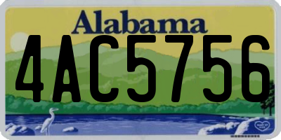 AL license plate 4AC5756