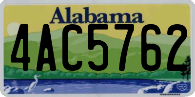 AL license plate 4AC5762