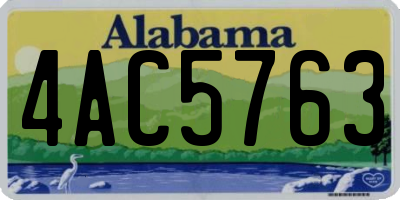 AL license plate 4AC5763