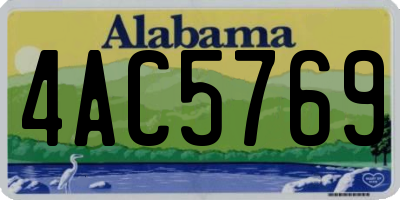 AL license plate 4AC5769