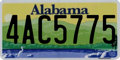 AL license plate 4AC5775