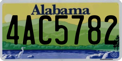 AL license plate 4AC5782