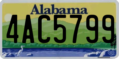 AL license plate 4AC5799