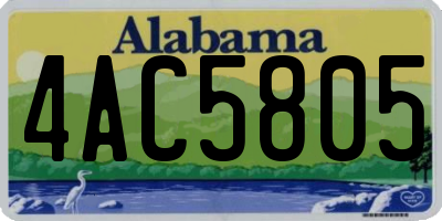 AL license plate 4AC5805