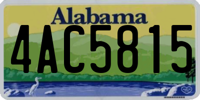 AL license plate 4AC5815