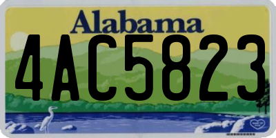 AL license plate 4AC5823