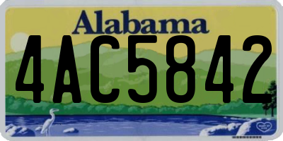 AL license plate 4AC5842